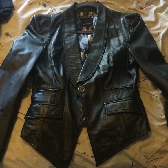 Ted Baker Leather jacket size 2 - Picture 2 of 11
